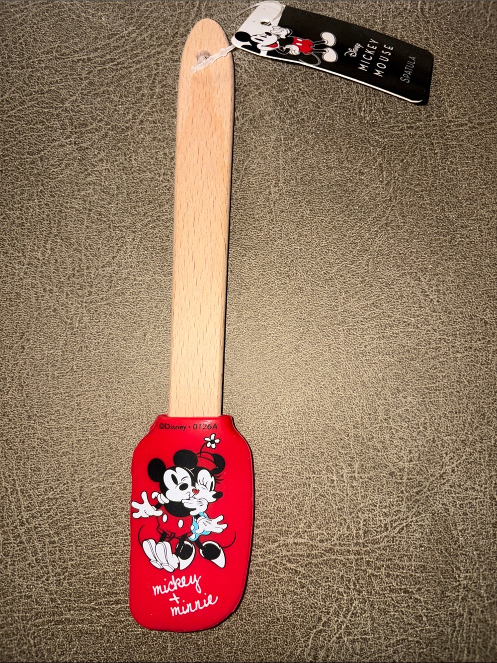 4/$20 bundle Disney Red Mickey & Minnie Silicone and Wood Spatula